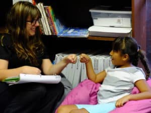 Fist Bump for a Job well done in Speech Therapy